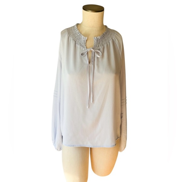 NWT Sanctuary Social Standard Tallie Sky Blue Peasant Boho Lightweight Top Sz XS - Picture 2 of 8